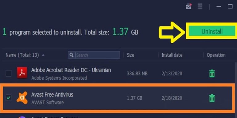 welcome to avast uninstall tool