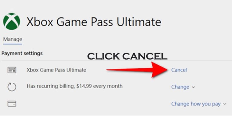 how to cancel game pass xbox app